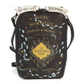 Black-Gold-Blue - Front - Danielle Nicole Marauders Map Glow In The Dark Harry Potter Crossbody Bag