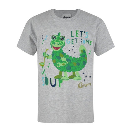 Grey - Front - Clangers Boys Soup Dragons Short-Sleeved T-Shirt
