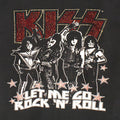 Charcoal - Pack Shot - Amplified Womens-Ladies Let Me Go Rock N Roll Kiss Diamante T-Shirt