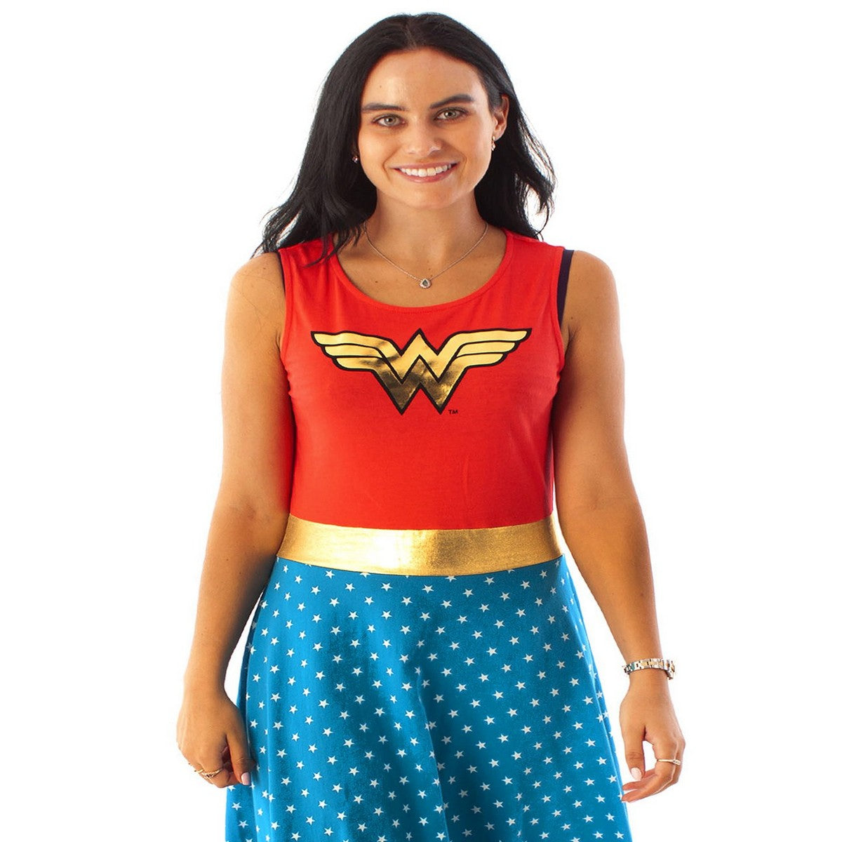 Red-Blue - Lifestyle - Wonder Woman Womens-Ladies Costume Dress