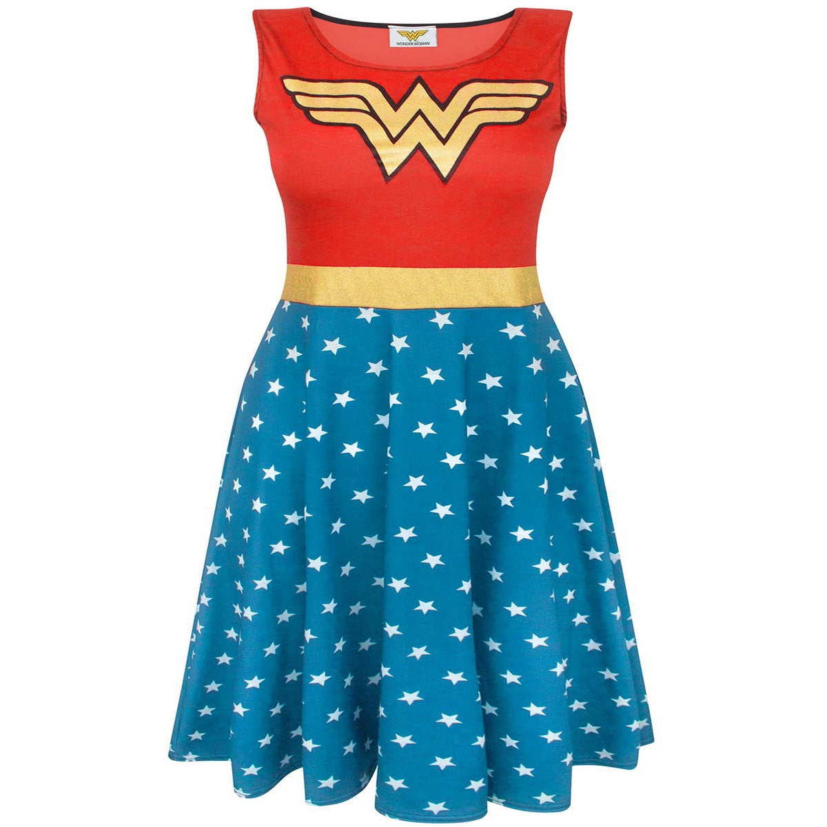 Red-Blue - Front - Wonder Woman Womens-Ladies Costume Dress