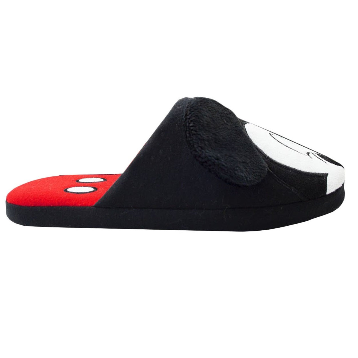 Black-White-Red - Back - Mickey Mouse Womens-Ladies 3D Slippers
