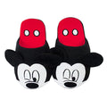 Black-White-Red - Side - Mickey Mouse Womens-Ladies 3D Slippers