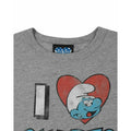 Grey Marl - Back - Junk Food Womens-Ladies I Love Smurfs The Smurfs T-Shirt