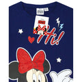 Navy - Pack Shot - Minnie Mouse Girls Hi Glitter T-Shirt