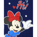 Navy - Close up - Minnie Mouse Girls Hi Glitter T-Shirt