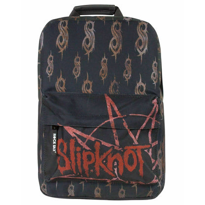 Black-Red - Front - Rock Sax Wait And Bleed Slipknot Backpack