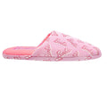 Pink - Back - Barbie Womens-Ladies Repeat Logo Polyester Slippers