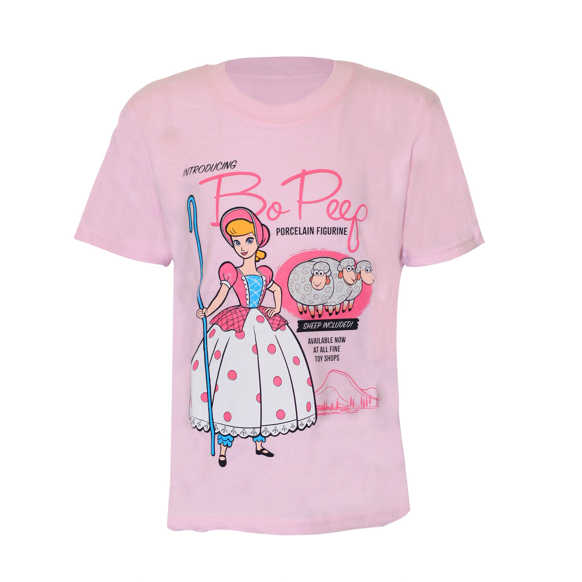 Light Pink - Front - Toy Story Girls Bo Peep T-Shirt
