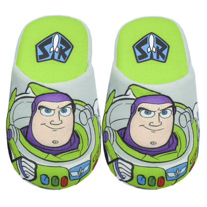 Green - Side - Toy Story Boys Buzz Lightyear 3D Slippers