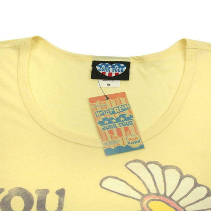 Light Yellow - Back - Junk Food Womens-Ladies You Love Me I Love You T-Shirt