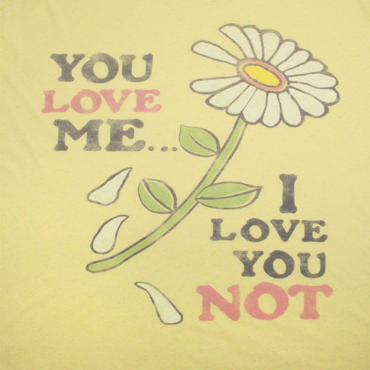 Light Yellow - Side - Junk Food Womens-Ladies You Love Me I Love You T-Shirt