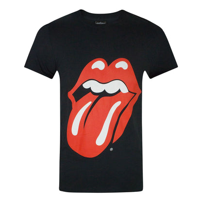 Black-Red - Front - The Rolling Stones Mens Classic Tongue T-Shirt