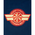 Navy - Side - Captain Marvel Womens-Ladies Logo T-Shirt