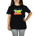 Black - Back - Toy Story Womens-Ladies Distressed Logo Boyfriend T-Shirt