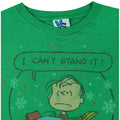 Green - Back - Junk Food Mens I Can´t Stand It Peanuts Christmas T-Shirt