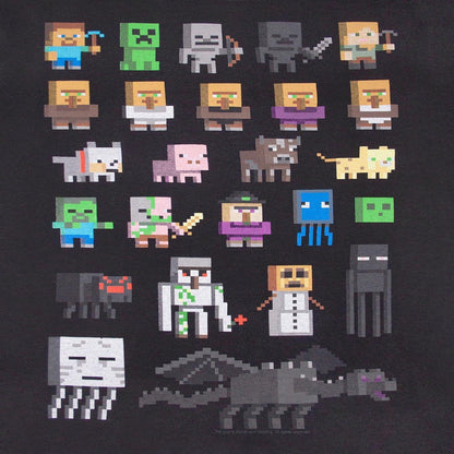 Black-Multicoloured - Lifestyle - Minecraft Girls Sprites T-Shirt