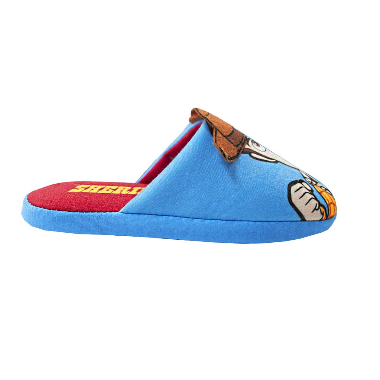 Blue-Red - Back - Toy Story Mens Woody 3D Slippers