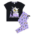 Black-Lilac - Front - Disney Womens-Ladies Its Good To Be Bad Villains Pyjama Set