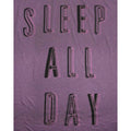 Purple - Side - Junk Food Womens-Ladies Sleep All Day Rock All Night Oversized Top