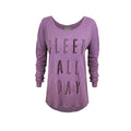 Purple - Front - Junk Food Womens-Ladies Sleep All Day Rock All Night Oversized Top