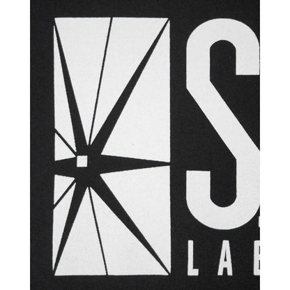 Black - Side - The Flash Boys TV Star Laboratories T-Shirt