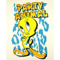 Cream - Back - Looney Tunes Womens-Ladies Party Animal Tweety Pie Tunic