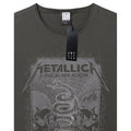 Charcoal - Back - Amplified Mens The Black Album Metallica Diamante T-Shirt