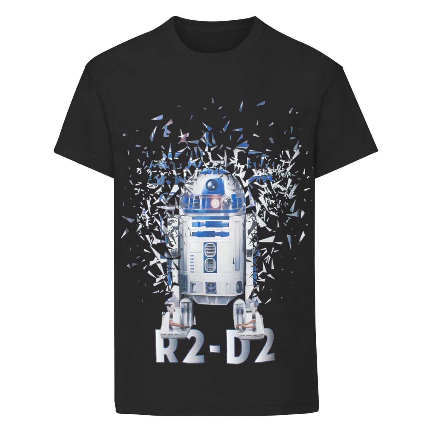 Black-White-Blue - Front - Star Wars Boys R2-D2 T-Shirt