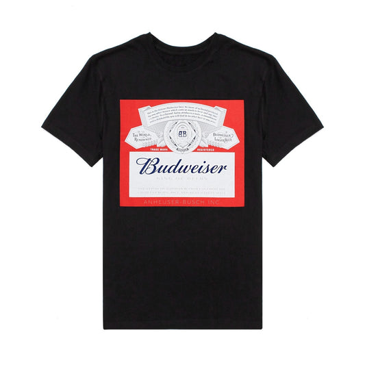 Black - Front - Budweiser Mens Logo T-Shirt