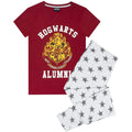 Red-Grey - Front - Harry Potter Womens-Ladies Alumni Hogwarts Pyjama Set