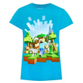 Blue - Front - Minecraft Girls Adventure T-Shirt