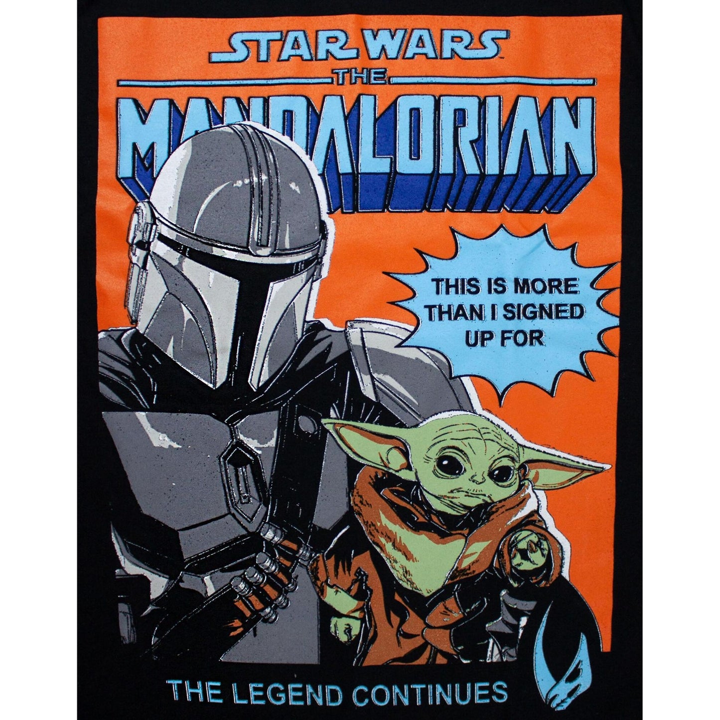 Black - Lifestyle - Star Wars Mens Baby Yoda Poster T-Shirt