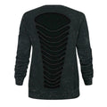 Charcoal - Back - Amplified Womens-Ladies Seal Ramones Macrame Logo Sweatshirt