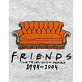 Grey Marl - Side - Friends Girls Central Perk Sofa Crop T-Shirt