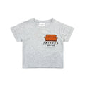 Grey Marl - Front - Friends Girls Central Perk Sofa Crop T-Shirt