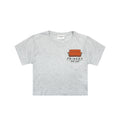 Grey Marl - Front - Friends Womens-Ladies Central Perk Sofa Crop T-Shirt