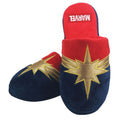 Blue-Gold-Red - Back - Captain Marvel Womens-Ladies Slippers
