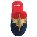 Blue-Gold-Red - Front - Captain Marvel Womens-Ladies Slippers