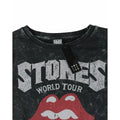 Charcoal - Side - Amplified Womens-Ladies World Tour The Rolling Stones Macrame Sweatshirt
