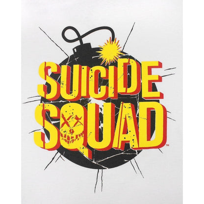 Yellow-Black-White Print - Side - Suicide Squad Unisex Adult Exploding Bomb T-Shirt