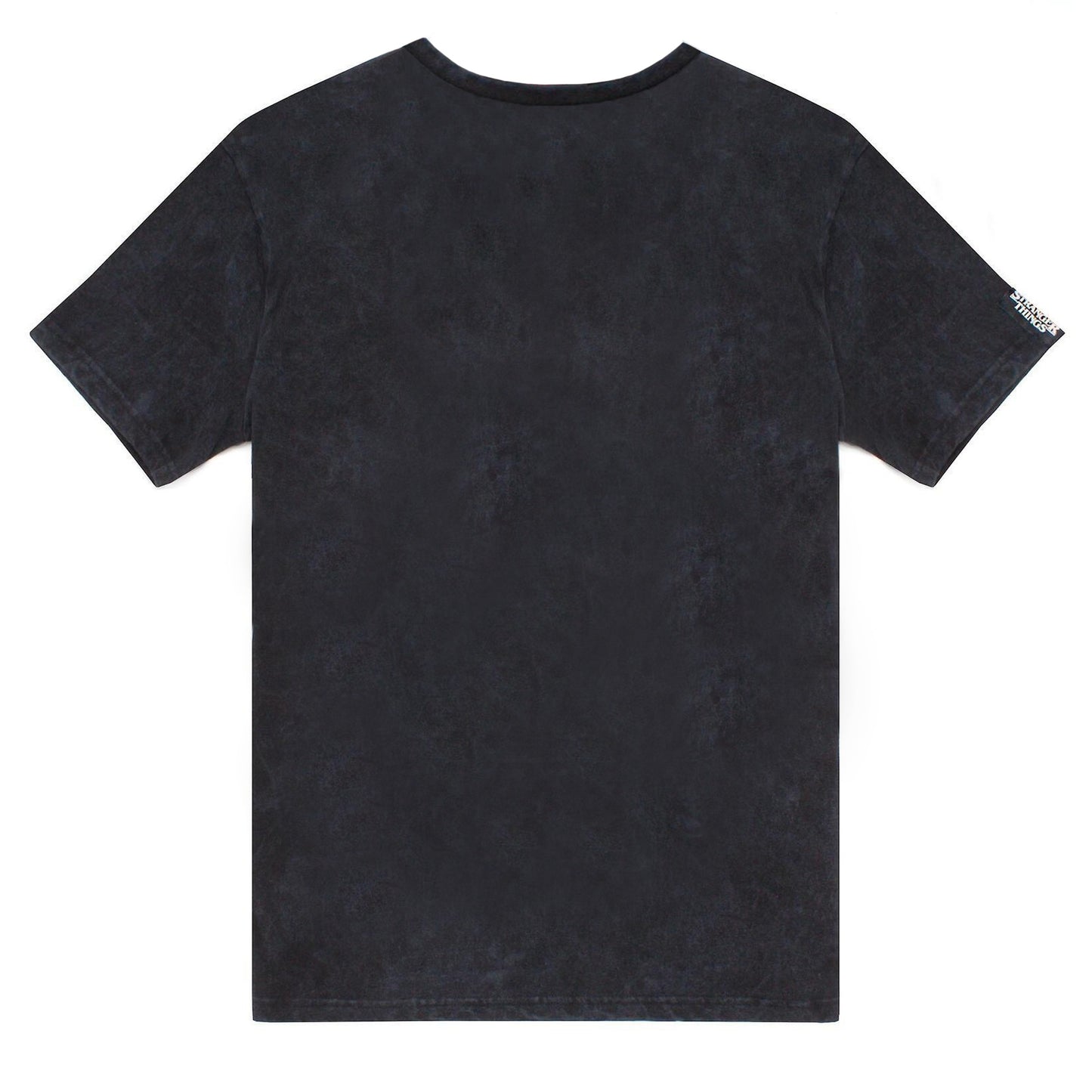 Charcoal - Back - Stranger Things Womens-Ladies Acid Wash T-Shirt