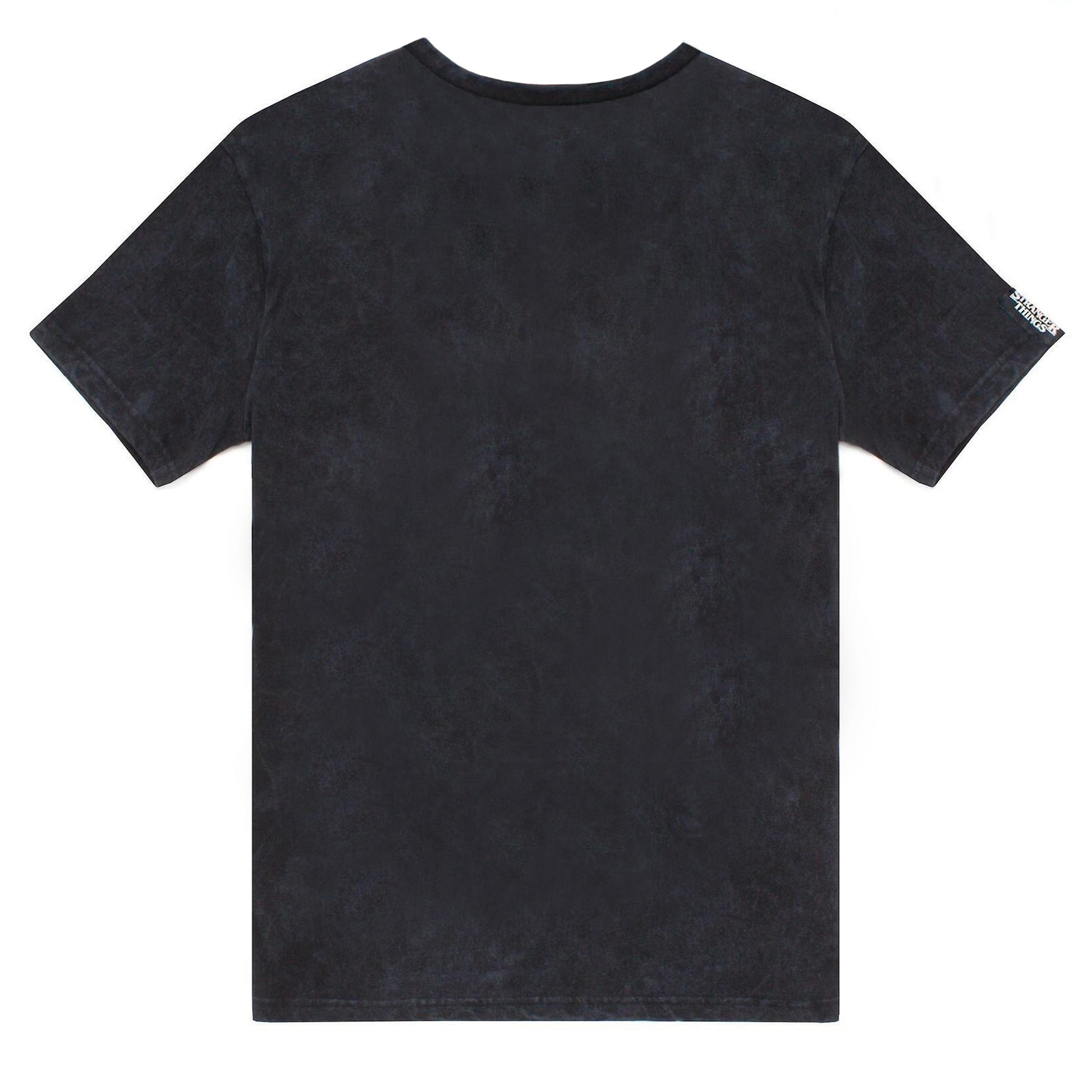 Charcoal - Back - Stranger Things Womens-Ladies Acid Wash T-Shirt