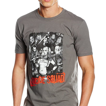 Charcoal Print - Back - Suicide Squad Unisex Adult Ha Ha T-Shirt