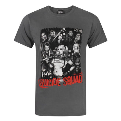 Charcoal Print - Front - Suicide Squad Unisex Adult Ha Ha T-Shirt