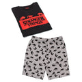 Black-Red-Grey - Lifestyle - Stranger Things Mens Short Pyjama Set