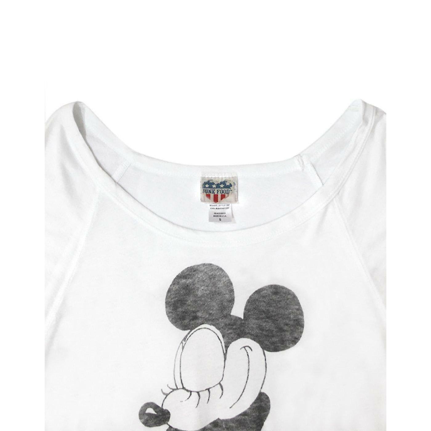 White - Back - Junk Food Womens-Ladies Minnie Mouse Pose Long-Sleeved Top