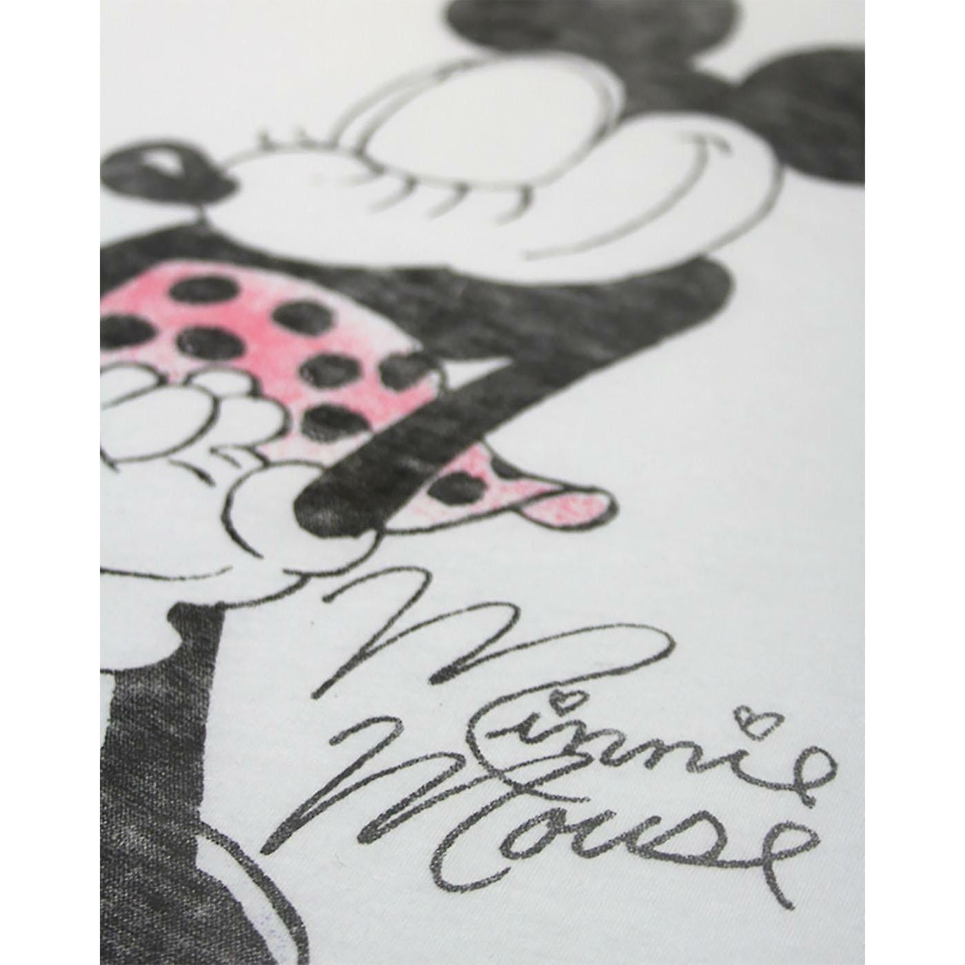 White - Side - Junk Food Womens-Ladies Minnie Mouse Pose Long-Sleeved Top