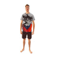 Grey-Black-Red - Side - Dragon Ball Z Mens Goku Short Pyjama Set