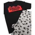 Black-Red-Grey - Pack Shot - Stranger Things Mens Long Pyjama Set